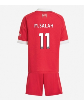 Billige Fotballdrakt Liverpool Mohamed Salah #11 Replika Hjemmedraktsett Barn 2025-26 Kortermet (med bukser)